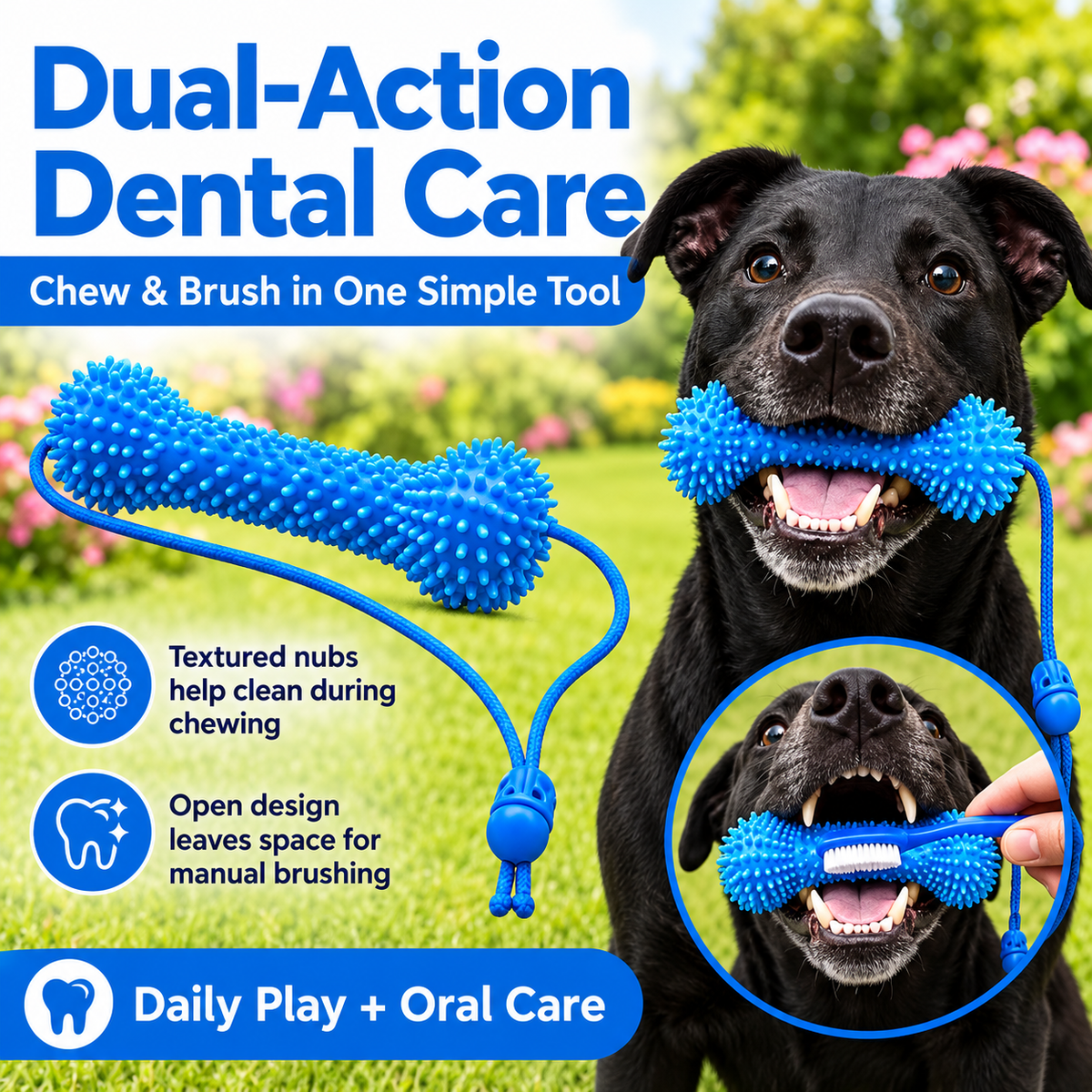 Soft, safe and durable BPA-free rubber chew toy