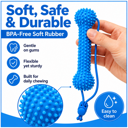 Easier teeth brushing with adjustable strap